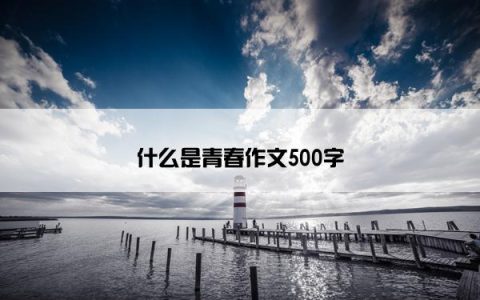 什么是青春作文500字