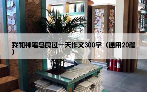 我和神笔马良过一天作文300字（通用20篇）