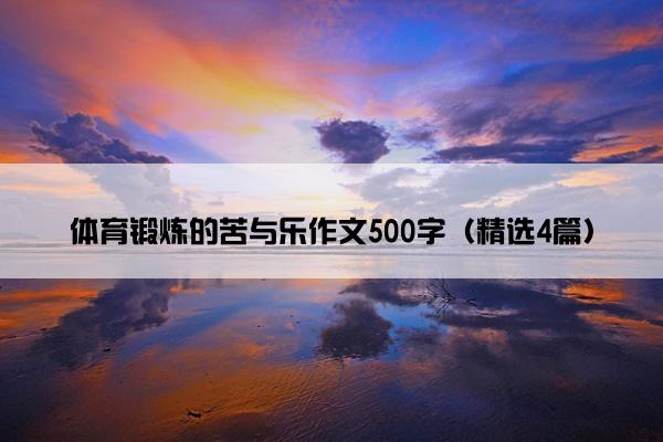 体育锻炼的苦与乐作文500字（精选4篇）