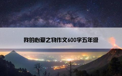 我的心爱之物作文600字五年级