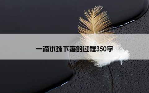 一滴水珠下落的过程350字