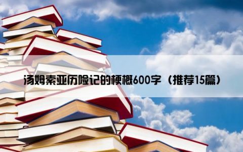 汤姆索亚历险记的梗概600字（推荐15篇）