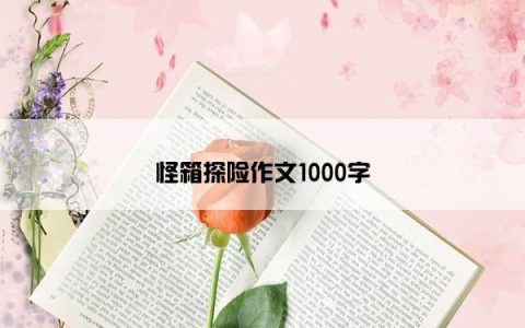 怪箱探险作文1000字