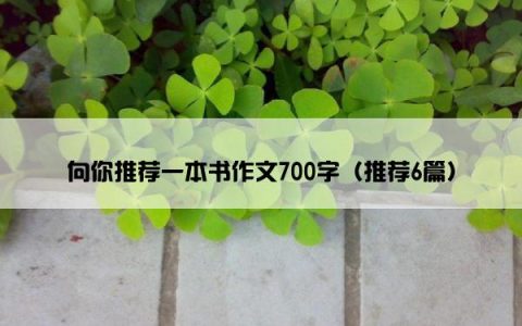 向你推荐一本书作文700字（推荐6篇）