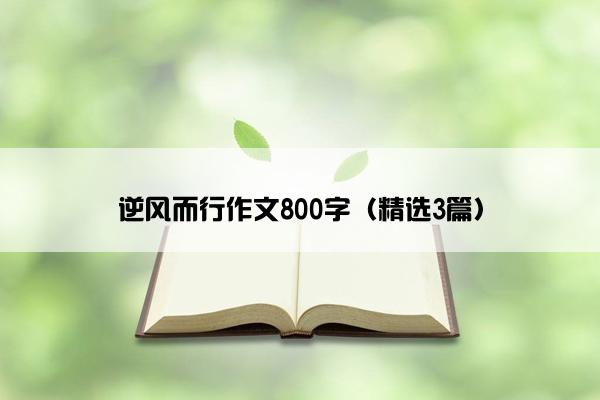 逆风而行作文800字（精选3篇）