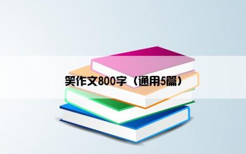 笑作文800字（通用5篇）