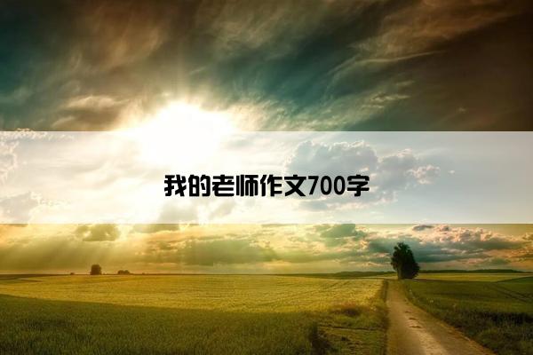 我的老师作文700字