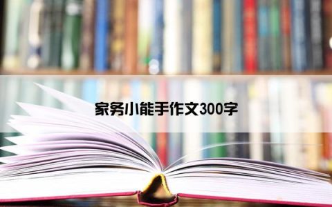 家务小能手作文300字