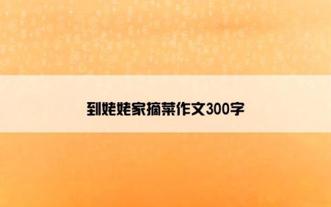 到姥姥家摘菜作文300字