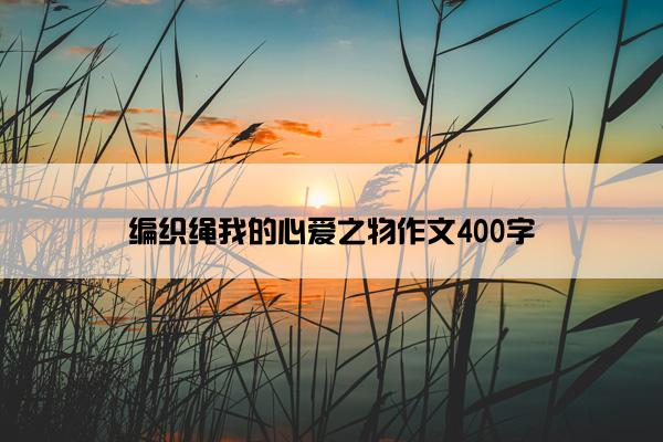 编织绳我的心爱之物作文400字