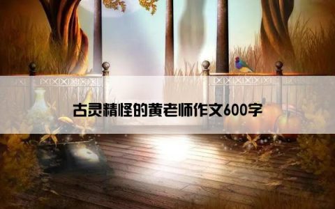 古灵精怪的黄老师作文600字