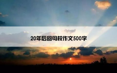 20年后回母校作文500字