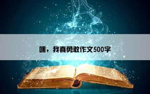 嘿，我真勇敢作文500字