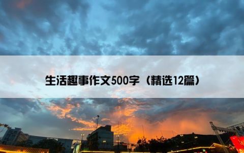 生活趣事作文500字（精选12篇）