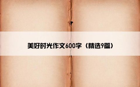 美好时光作文600字（精选9篇）