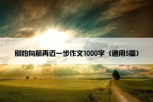 别怕向前再迈一步作文1000字（通用5篇）