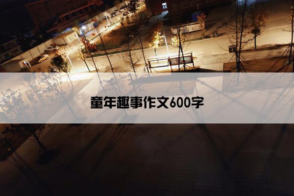 童年趣事作文600字