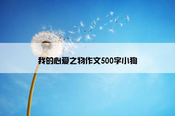 我的心爱之物作文500字小狗