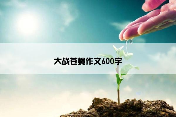 大战苍蝇作文600字