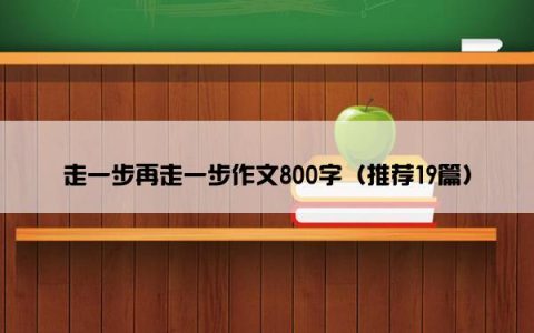 走一步再走一步作文800字（推荐19篇）