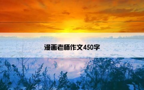 漫画老师作文450字