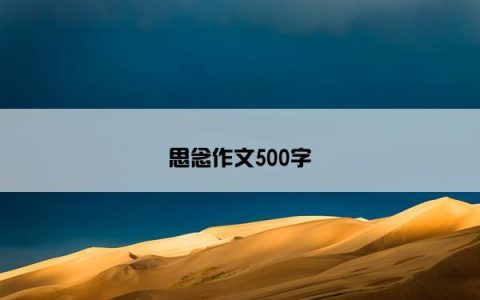 思念作文500字