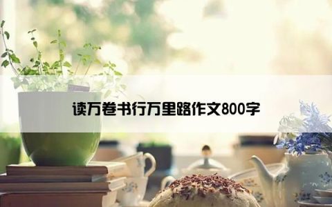 读万卷书行万里路作文800字