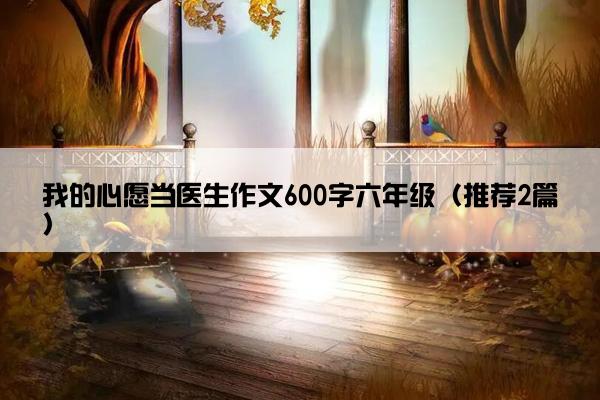 我的心愿当医生作文600字六年级（推荐2篇）