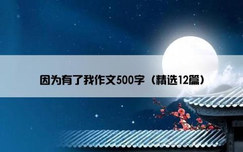 因为有了我作文500字（精选12篇）