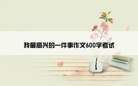 我最高兴的一件事作文600字考试