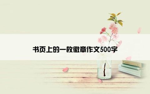 书页上的一枚徽章作文500字