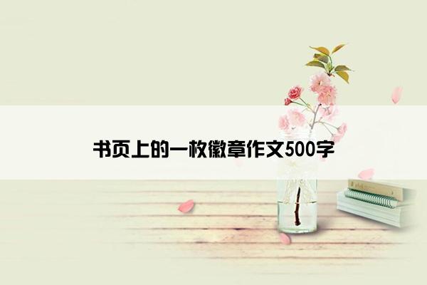 书页上的一枚徽章作文500字