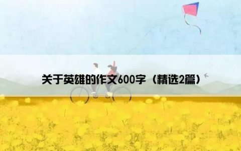 关于英雄的作文600字（精选2篇）