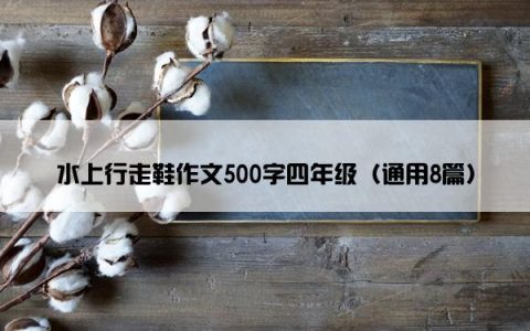水上行走鞋作文500字四年级（通用8篇）