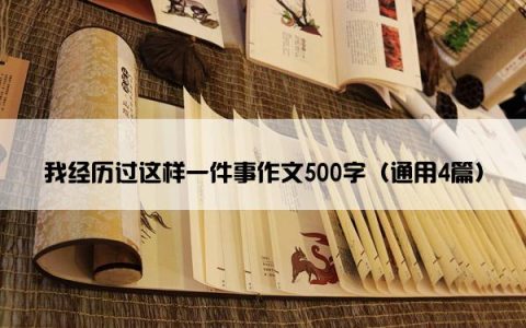 我经历过这样一件事作文500字（通用4篇）
