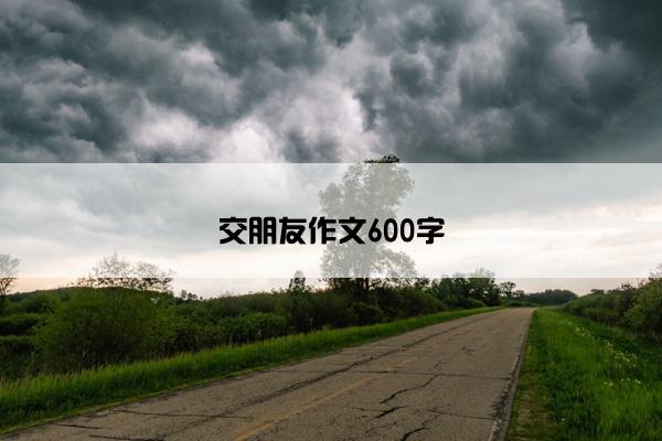 交朋友作文600字