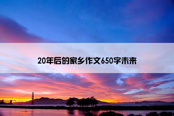 20年后的家乡作文650字未来