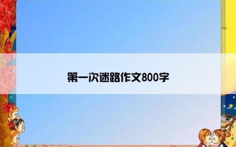第一次迷路作文800字