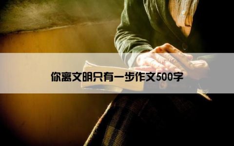 你离文明只有一步作文500字