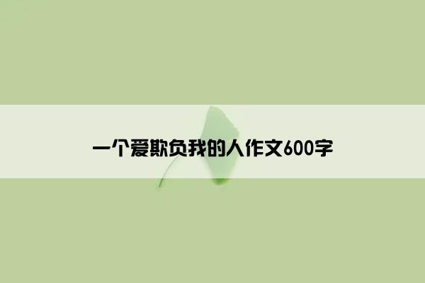 一个爱欺负我的人作文600字