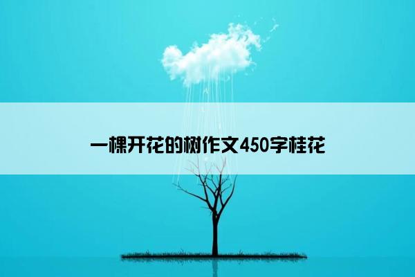 一棵开花的树作文450字桂花