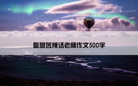 酸甜苦辣话老师作文500字