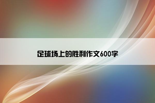 足球场上的胜利作文600字