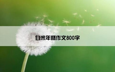 白米年糕作文800字