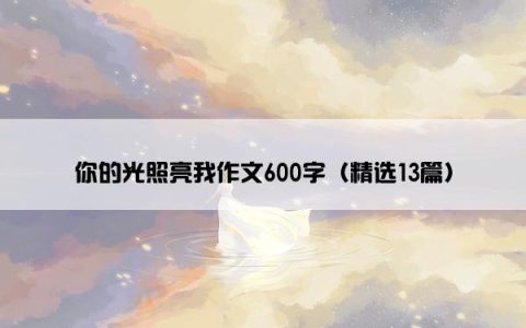 你的光照亮我作文600字（精选13篇）