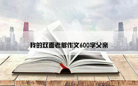 我的双面老爹作文600字父亲