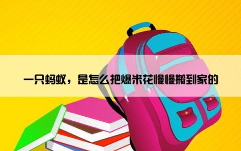 一只蚂蚁，是怎么把爆米花慢慢搬到家的