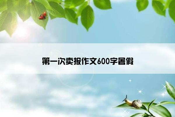 第一次卖报作文600字暑假