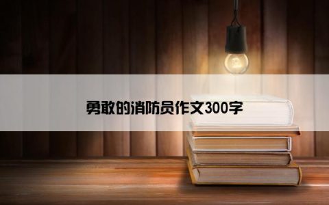 勇敢的消防员作文300字