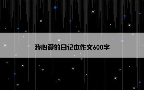 我心爱的日记本作文600字